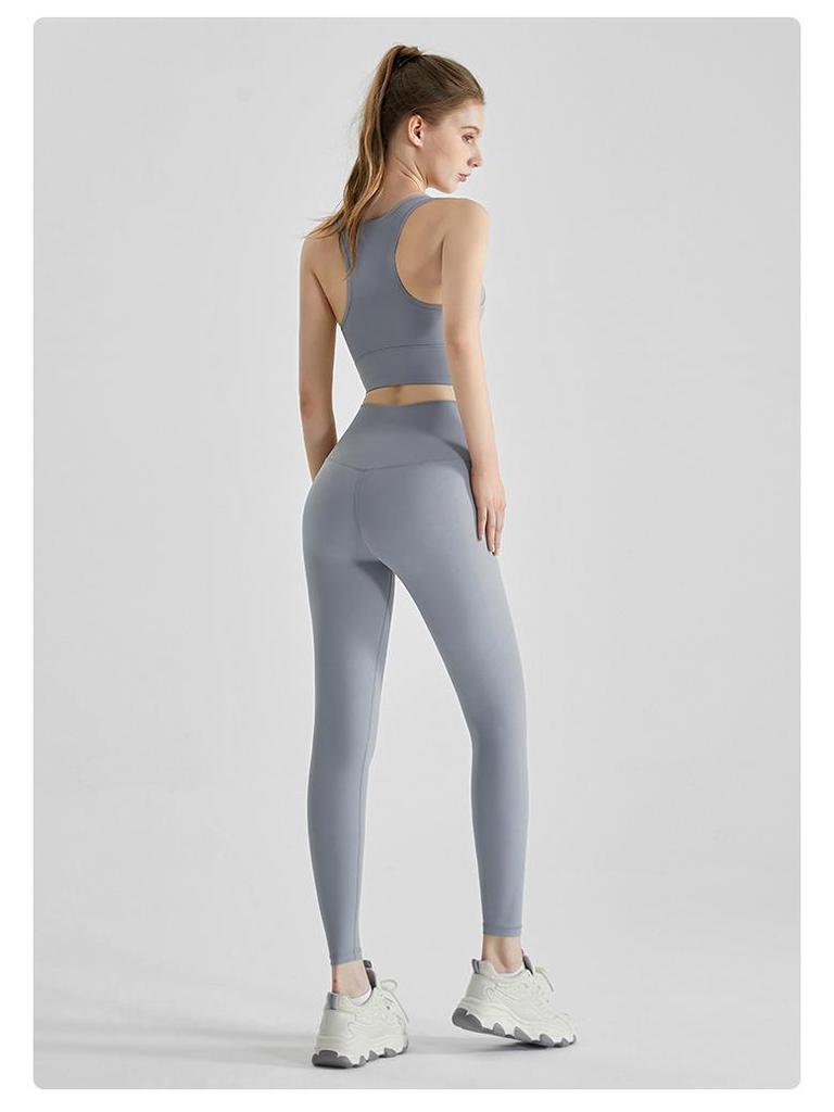 Women's Shockproof Sports Bra and Yoga Set for Running and Training