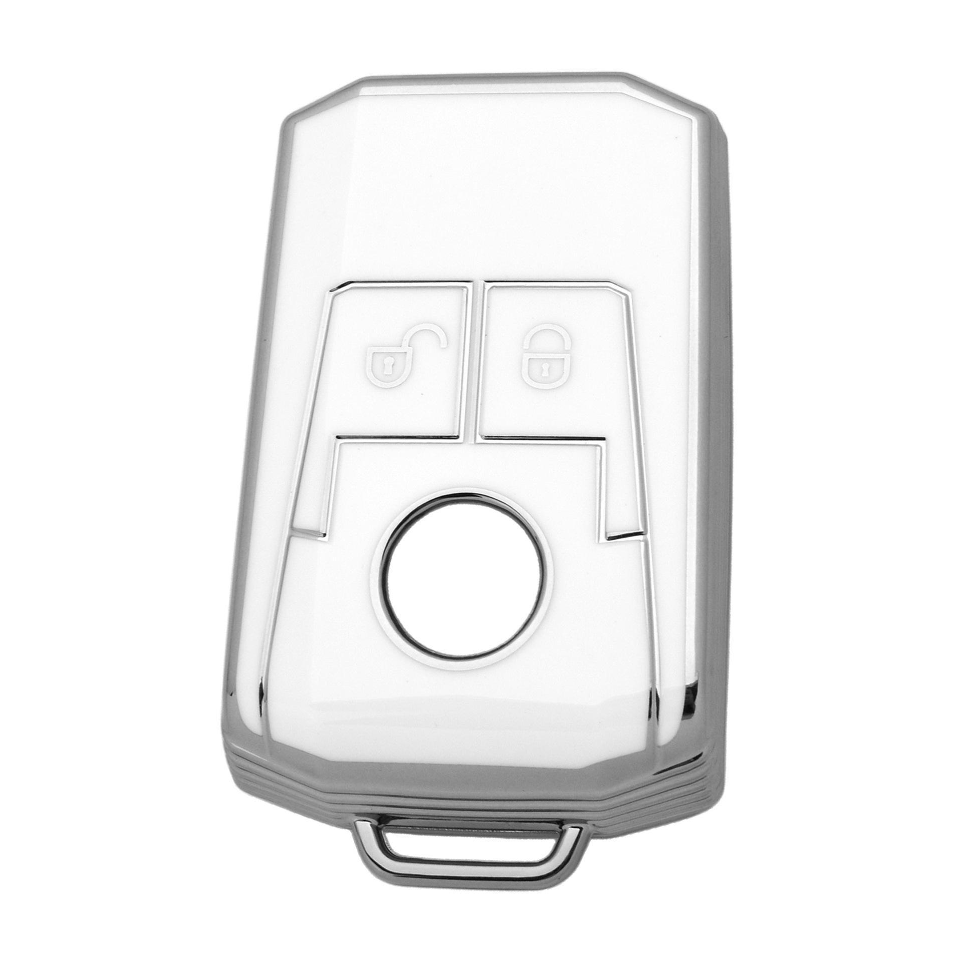 

TPU Car Key Case Soft Auto Remote Cover Shell Bag for Mercedes Benz Actros Antos Truck 2 Buttons Flip Folding Key Accessories белый