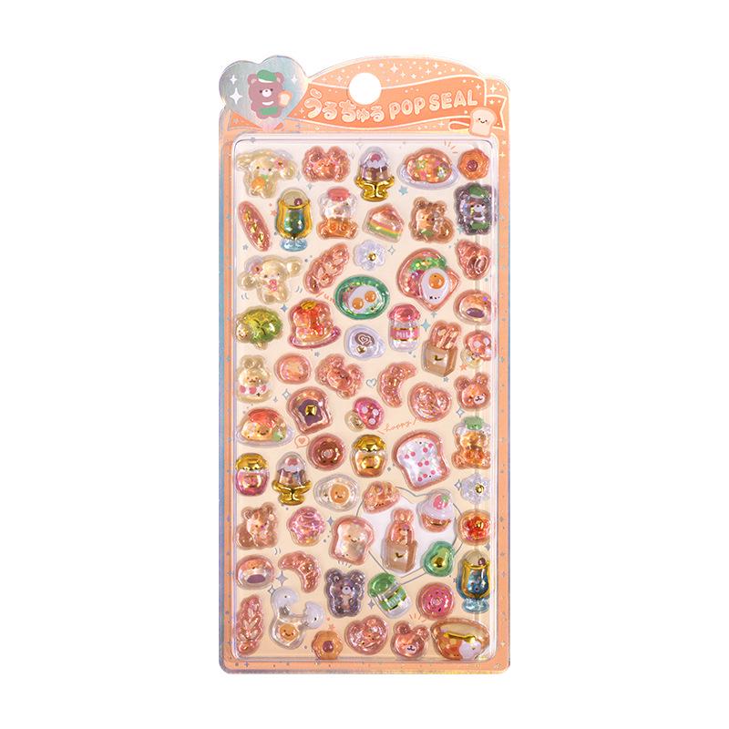 Popular 3D Animal Cartoon Crystal Stickers for Kids' Phone Cases