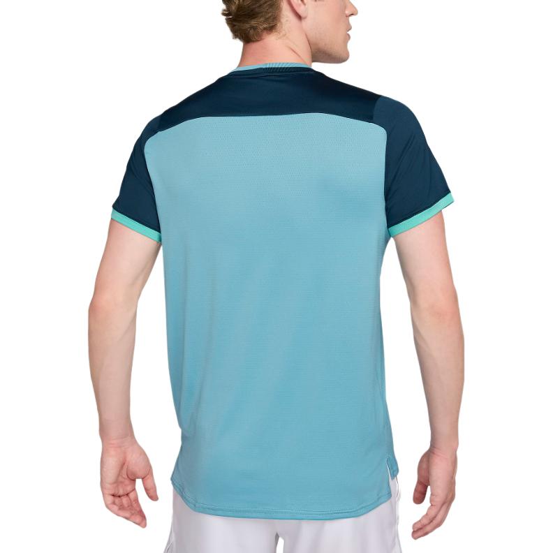 Nike Court Advantage Logo Embroidery Round Neck Pullover Short Sleeve T-Shirt Men T-Shirt Denim-Green Turquoise FD5320-464
