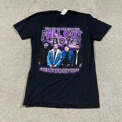 Fall Out Boy Band T-Shirt Herren M Schwarz Grafik The Last of the Real Ones Y2k Emo