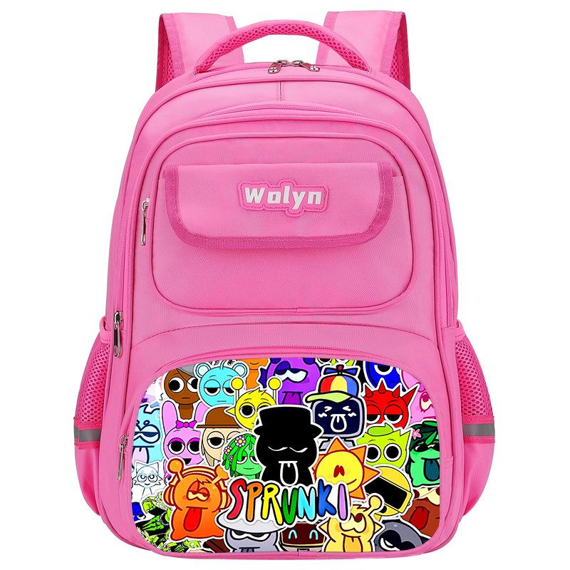 Caja de Ritmos Sprunki Juego Anime Mochila Estudiante Bolsa Escolar Bolsa Multifuncional
