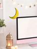 Islamic Wooden Golden Moon PC Monitor Decor Acrylic Crescent Hanging Ornaments Ramadan & Eid Home Office Desktop Decoration Gift