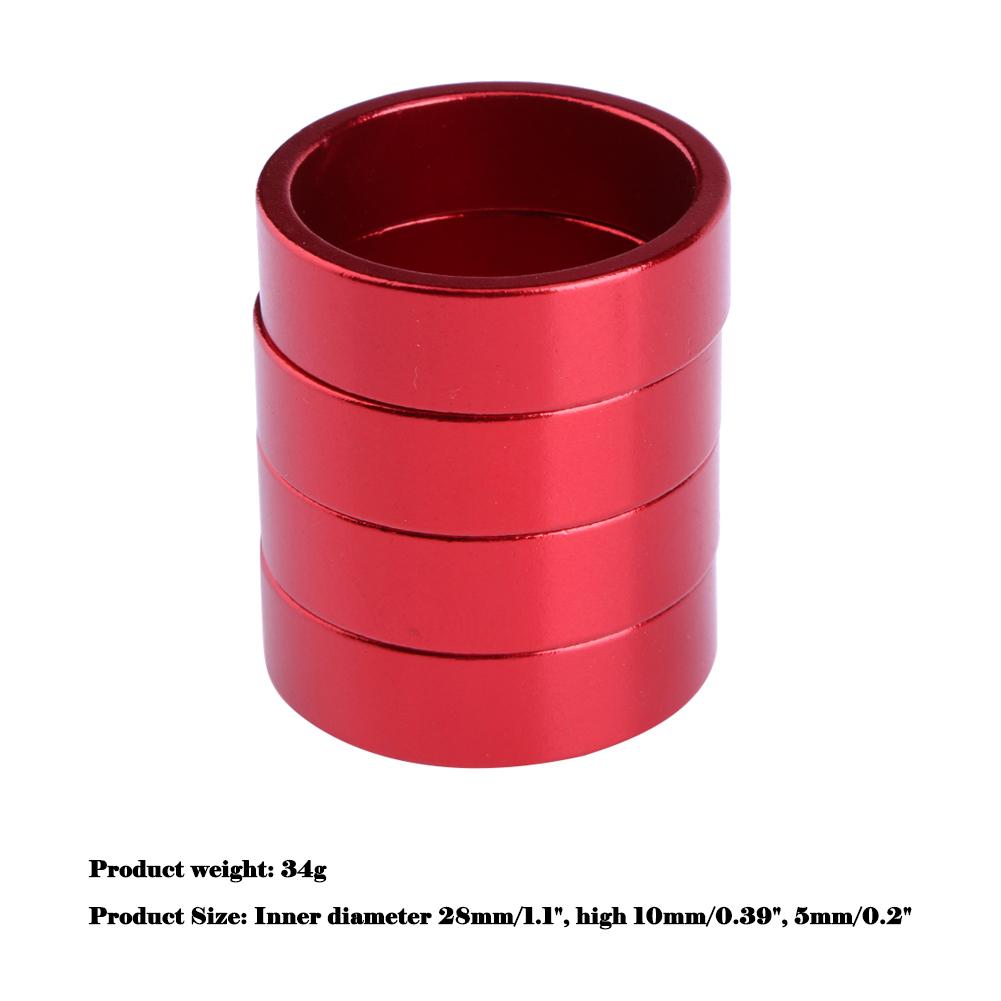 1/2/4set Aluminum Alloy Bike Headset Washer Mountain Bicycle Front Fork Washer Bike Stem Handlebar Spacers Ring Gasket