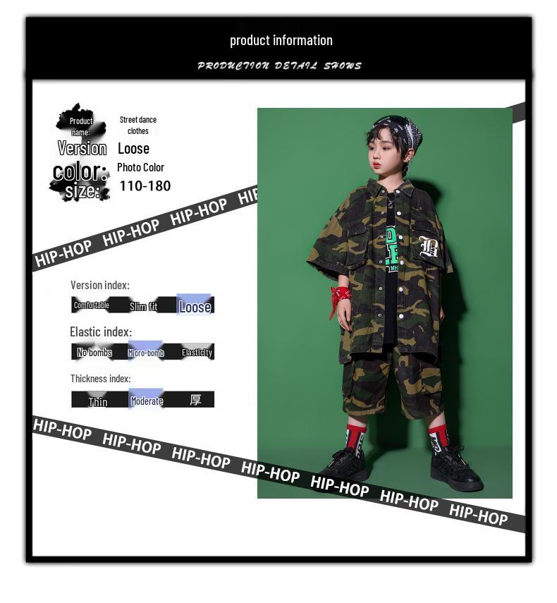 Girls' Japanese Street Style Jazz Dance & Hip-Hop Stage Costume