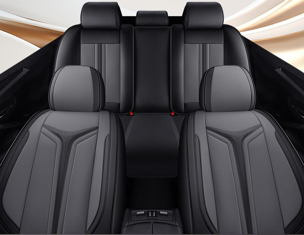 Full Leather Backrest Seat Cushion for Cars - Customizable, Full Surround, and Separate Type