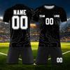 Customizable DIY Two Piece Sports Jersey Set Short Sleeve Shirt and Shorts Personalized Number Team Uniform