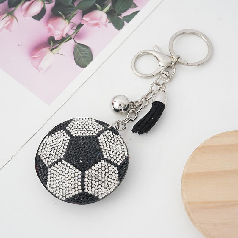 Llavero Creativo de Pelota Deportiva de PVC Colgante de Fútbol y Baloncesto Joyería de Goma Blanda Encanto para Mochila Pequeño Regalo