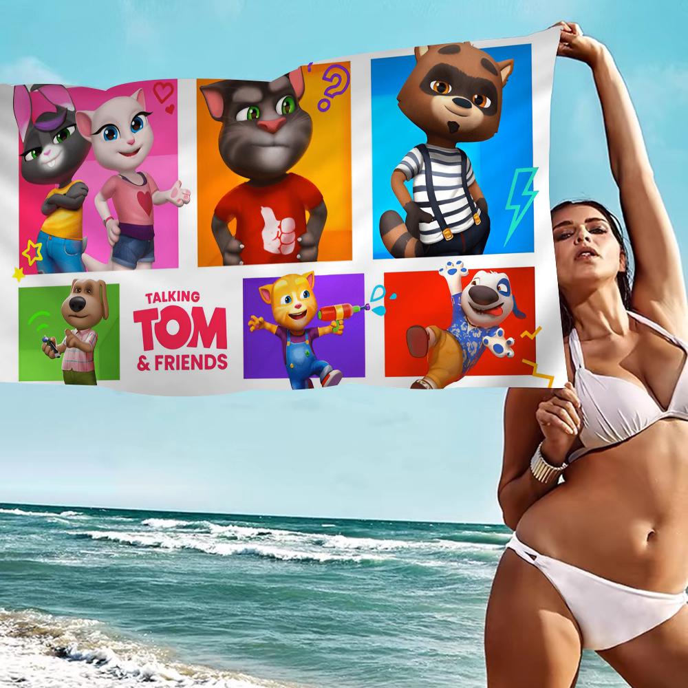 T-Talking T-Tom E A-Amici Telo Mare Colorati Asciugamani da Bagno Per Ragazza Microfibra Asciugatura Rapida Personalizzato Senza Sabbia Spiaggia Yoga Spa