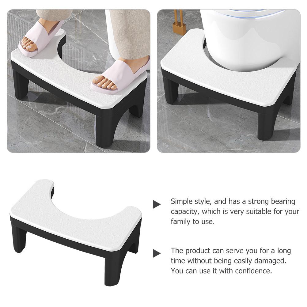Toilet Adults Potty Stool Ergonomic Non-Slip Bathroom Footstool Compact Space Saving Potty Step Squatting Stool