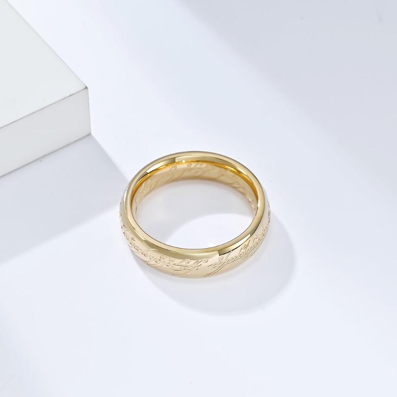 Women's Simple Fashion Titanium Steel Ring 2.8mm Thick Inside and Outside Rot Engraved Stainless Steel Men's Casual Jewellery