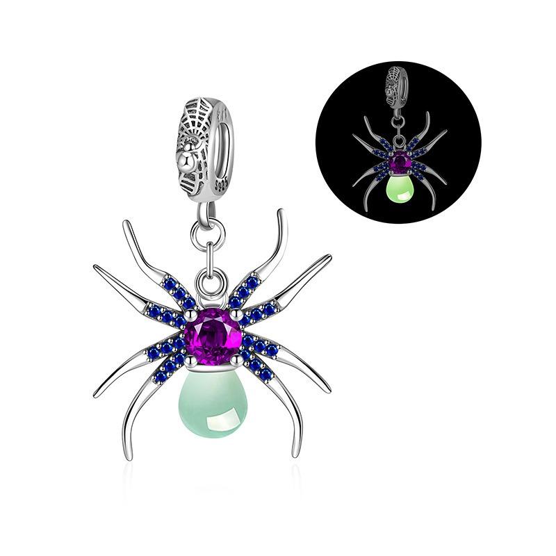 Original Copper Luminous Charms Firefly Stars Moon Spider Leaves Genie Bead For Pan Bracelet Diy Jewellery Gift