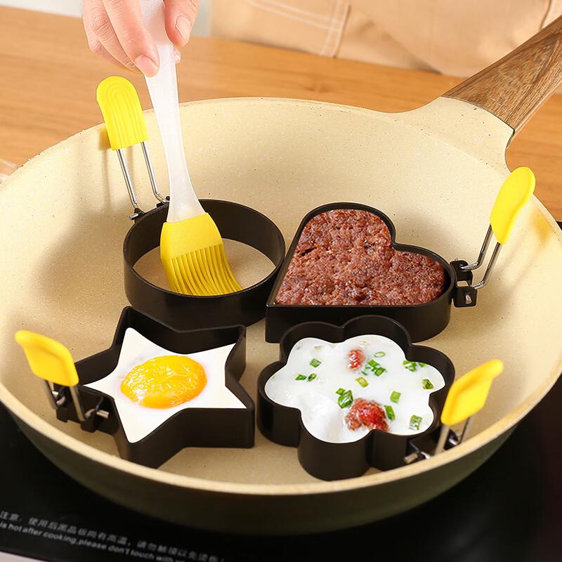 

Creative Non-stick Egg Ring Set (4-pack with brush)