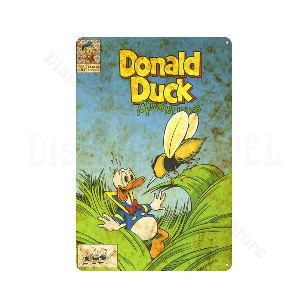 Retro Metal Tin Sign Donald Duck Tin Plaque Metal Poster Cartoon Tin Plate Metal Sign For Man Cave Club Decoration