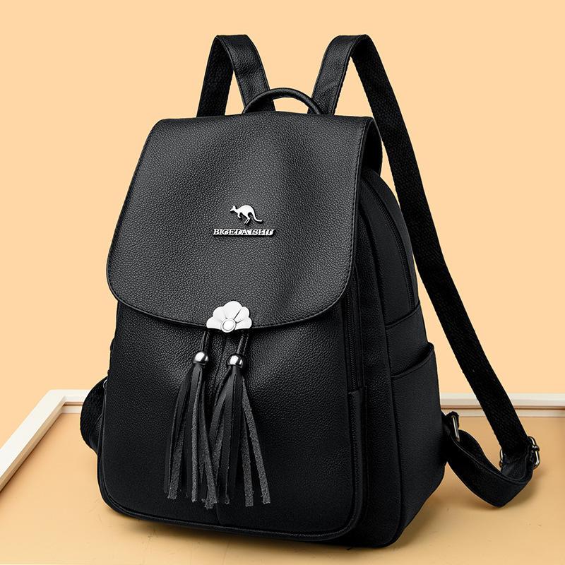Schoolbag this year popular backpack women fashion simple middle-aged mother backpack outdoor leisure travel fringed backpack