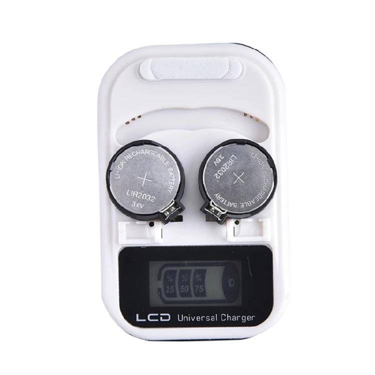LCD- Knopfzellen-Ladegerät Netzteil für LIR2016 2025 2032 ML2016 2025 2032