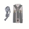 Casual Suspenders with Bow Tie To Prevent Falling Off, Stylish Performance Suspenders, Three Clips, Elastic Suspenders for Trousers.