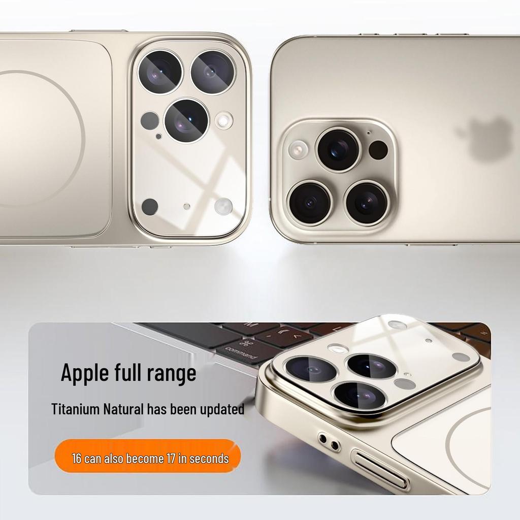 Custodia Magnetica per iPhone 17 Compatibile Transfrontaliera con Sensazione al Tatto di Pelle Opaca, Copertura Completa, Protezione Anti-Caduta per Apple 16 Pro Max