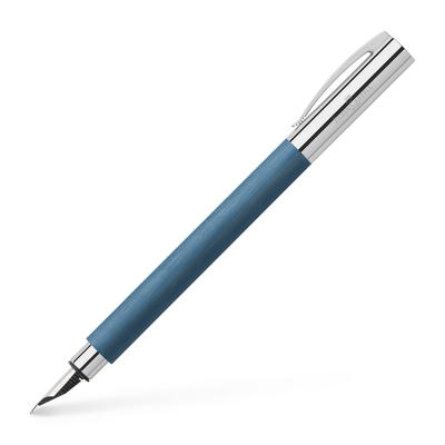 Ambition Resin Blue Fountain Medium Officially Imported FABER-CASTELL Pen, Nib, 147140, Dual-Use,