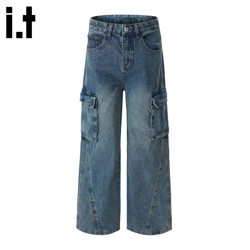 Men s Wide-Leg Wear-Resistant Jeans S