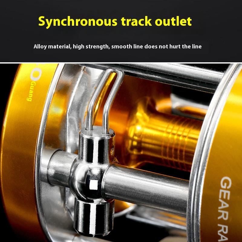 Single Rocker Drum Reel 40L50L60L Double Brake System 2+1BB Jumping Ship Sea Fish Fishing Die-casting Reel Catching Salt Water