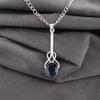 London Blue Topaz Pendant, 925 Solid Sterling Silver Gemstone Jewelry, Handmade Pendant, Gift For Her