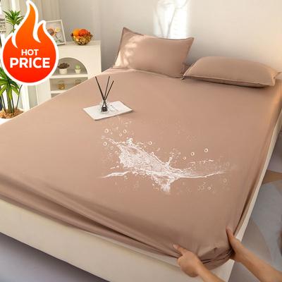 100% Waterproof Cotton Fitted Sheet with Elastic Bands Non Slip Adjustable Mattress Covers for Single Double King Queen Bed,150/180/200cm