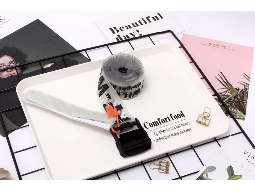 Potwierdzona Wersja Przezroczysty Przemysłowy Pasek Taśmowy - Modny Dodatek Męskiej Mody High Street