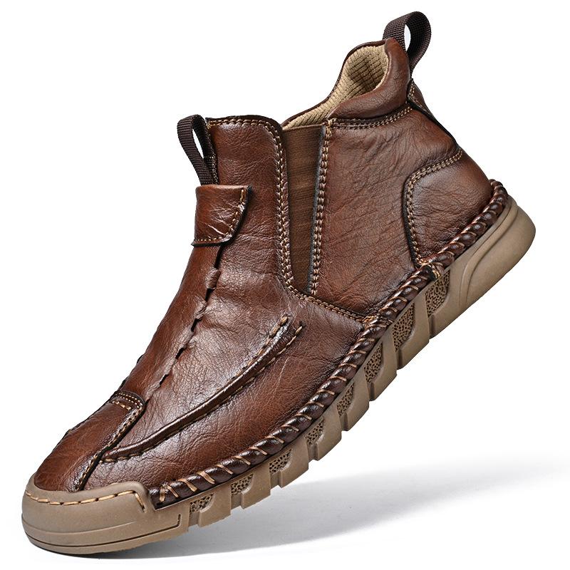 2025 popular men's shoes large size one-pedal soft-soled outdoor men's boots Martin boots Chelsea boots men's