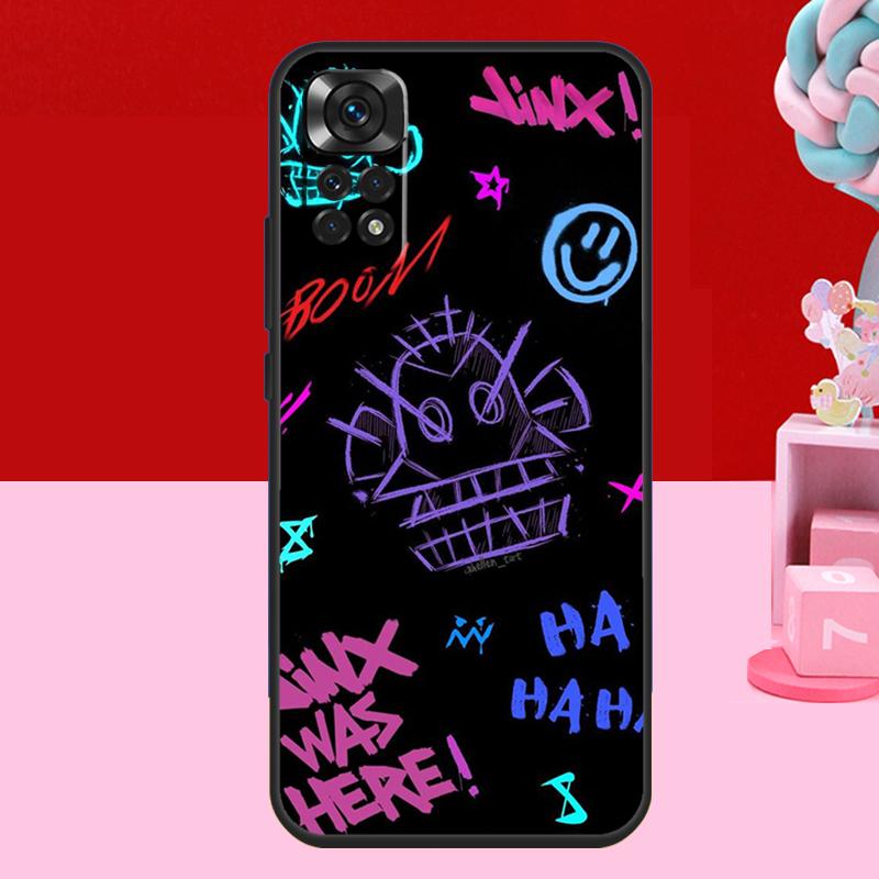 Arcane Jinx Vi Anime Case For Xiaomi Redmi Note 10 8 9 11 12 Pro 12 Turbo 9S 10S 11S 12S Redmi 9C 10C 12C Coque