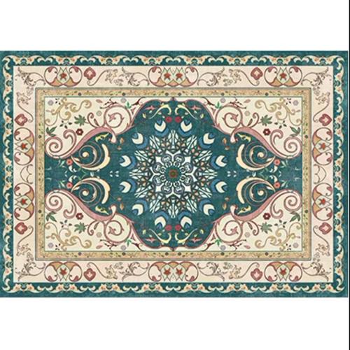 

Alfombras de estilo étnico Retro Para sala de estar,tapete antideslizante lavable para decoración de dormitorio,porche,comedor y salón 40x60cm