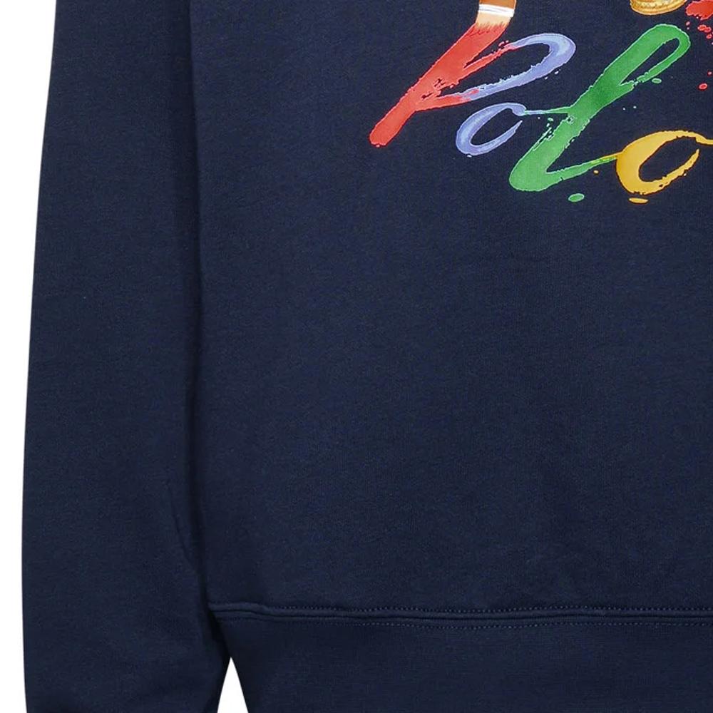 Polo Ralph Lauren Letter Bear Embroidered Hoodie Men Hoodies Navy-Blue 710853309-030
