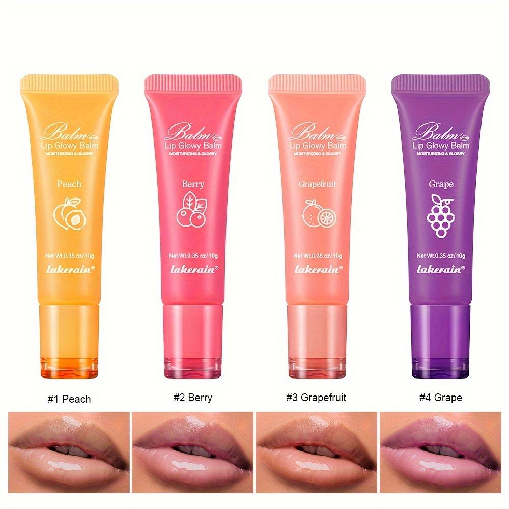 4 kolory Balsam do ust o smaku owocowym, nawilżający i nawilżający balsam do ust Nawilżający i złuszczający balsam do ust Pielęgnacja przeciw spierzchniętym ustom