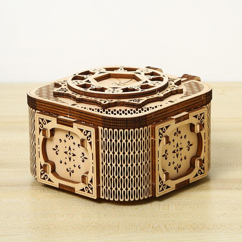 Cross-border New 3D Three-dimensional Puzzle Puzzle Assembled Toys DIY Creative Storage Box Music Jewelry Box Wholesale