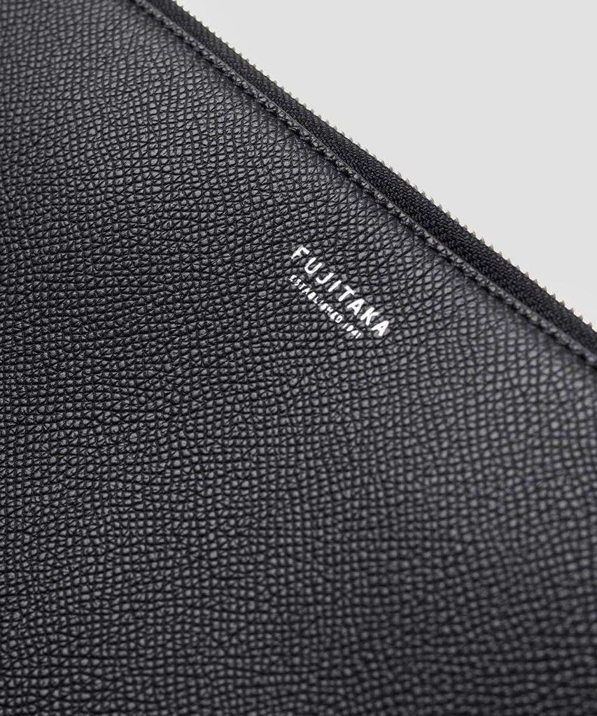 Waprolux Comfort Leather Clutch Bag Genuine Leather iPad Ceremony 616212 [FUJITAKA] A4, Men's Bag, No. (Black)