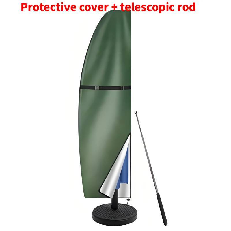 

Outdoor Patio Umbrella Cover Waterproof Sun Rain Dust Protection For Offset Banana Umbrellas зелений
