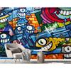 3d Wall Mural Colorful Graffiti Wallpaper Wall Sticker For Bedroom Living Room Graffiti Large Wallpaper