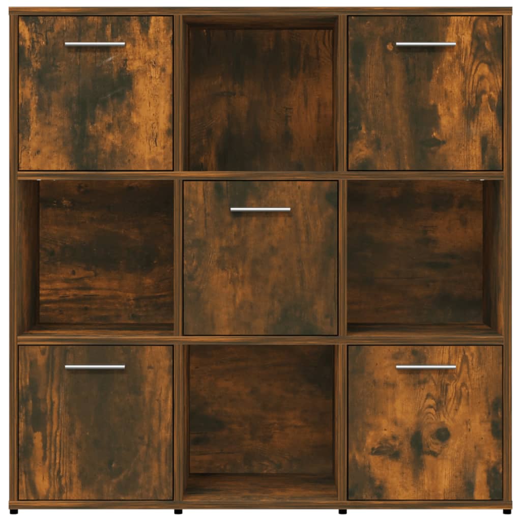 Bookshelf Smoked Oak 90 x 30 x 90 cm Wood Based Material