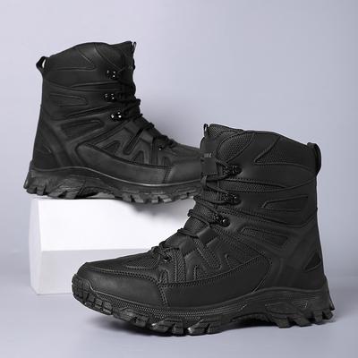 Herren Outdoor Wanderschuhe Hoher Schaft Wasserdichte Taktische Stiefel für Herren Große Größe 47 Turnschuhe Wanderschuhe Rutschfeste Motorradstiefel