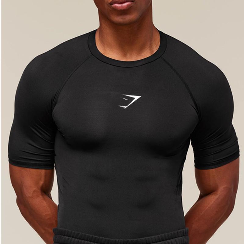 Herren Schnelltrocknendes Atmungsaktives Slim-Fit Sport-T-Shirt mit Kühleffekt und Lässigem Print