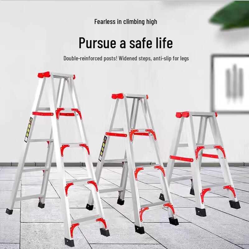 Heavy-Duty Aluminum Folding A-Frame Ladder