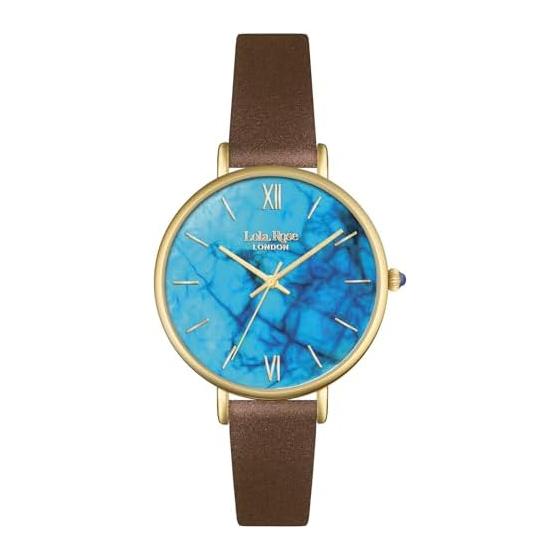 [LolaRose] Women s Watch Lola Rose BLUE MAGNESITE Blue Magnesite LR2024 Quartz Daily Waterproof Mineral Glass Blue Dial Alloy [Parallel Import]