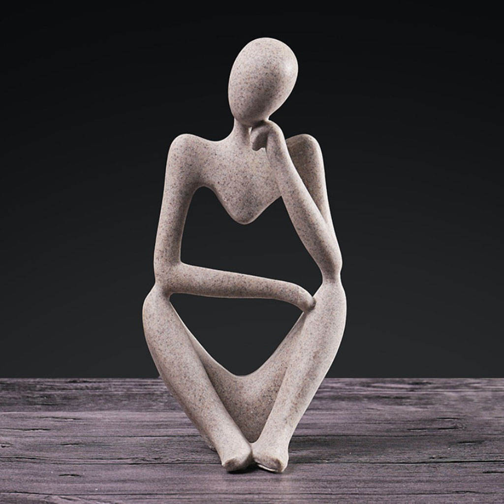 

Thinker Statue Abstract Figure Sculpture Small Ornaments Resin Statue Home Crafts Home Decoration Modern Figurines Interior