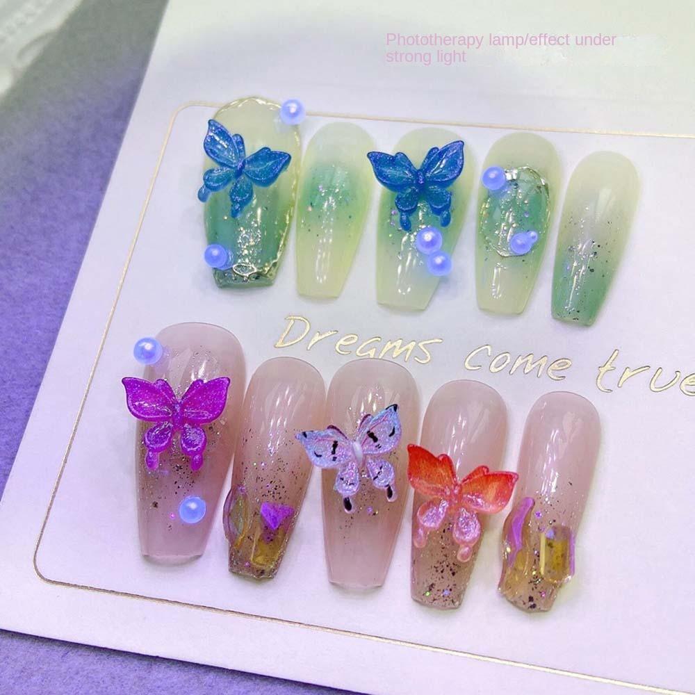 

Nail Ornament Butterfly Nail Decorations Nail Rhinestones Nail Jewelry 3D Nail Art Drills 30Pcs/set