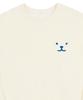 GRAVER [Unisex] Puppy Face Small Drawing Smile Sweatshirt_Cream/Blue Logo