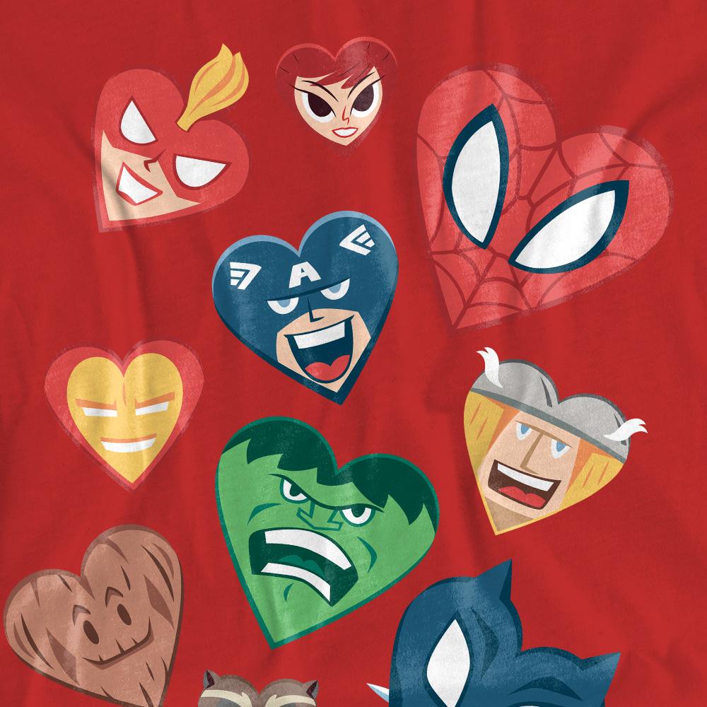 Marvel Womens/Ladies Characters Valentine`s Day T-Shirt