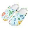 Novelty Printed EVA Clogs Adult Unisex Lightweight Flexible Slip On Casual Footwear Soft Sole Summer Sandals Leisure Wear