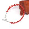 Hand-Woven Crystal Agate Bead Tiger Stone Amethyst Bracelet Bracelet, Adjustable B35
