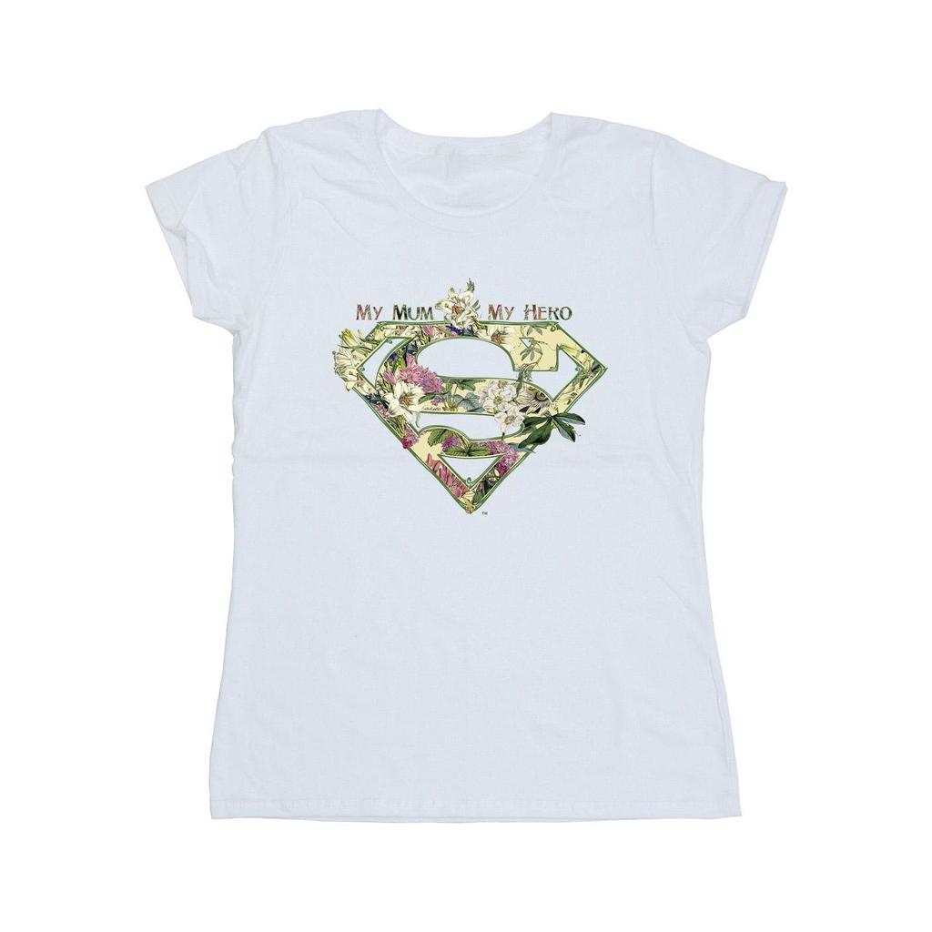DC Comics Womens/Ladies Superman My Mum My Hero Cotton T-Shirt