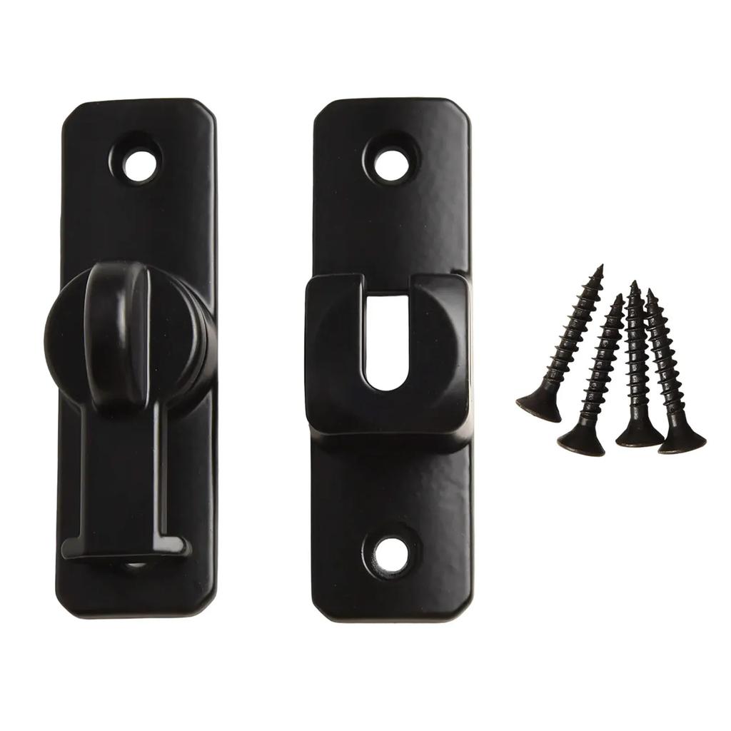 Door Latch Home Security Latch Bolt Zinc Alloy 90 180 Degree Easy Install Lock Bathroom Sliding Door Bolt Latch Hardware     New